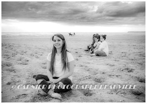 photo sur la plage de deauville