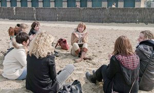 émotion sur la plage de deauville