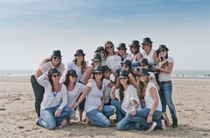 pose sur la plage deauville