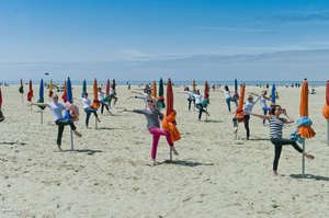 entrechats sur la plage de deauville