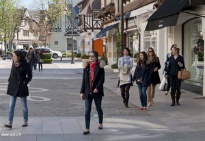 photographe en promenade à deauville