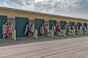 les cabines de bain des planches de deauville