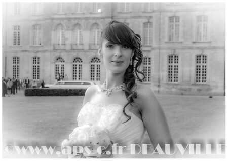 MARIAGE photo magnifique mari&eacute;e en noir et blanc