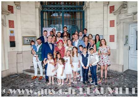 photo de mariage sortie mairie de Trouville